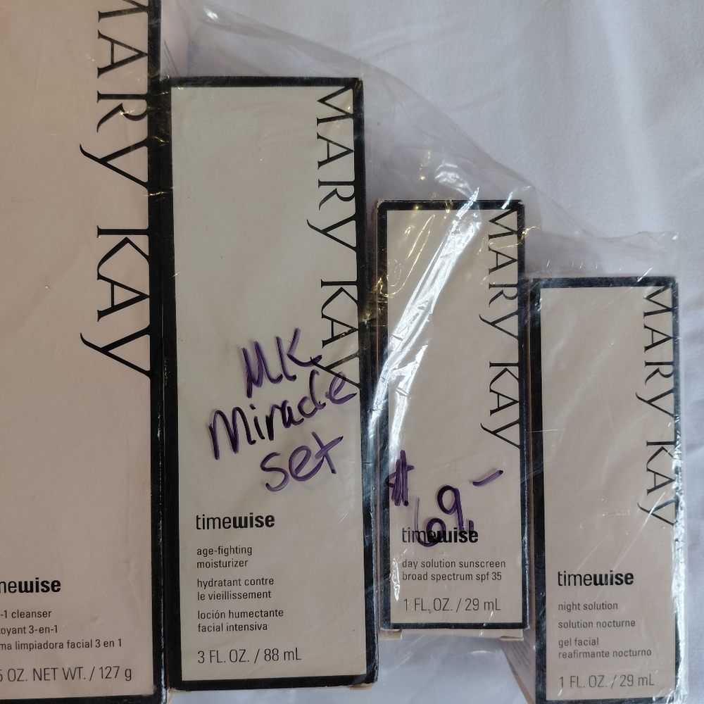 Mary Kay TimeWise NIB Miracle 4 Full Size Set Discontinued, Vintage NOS